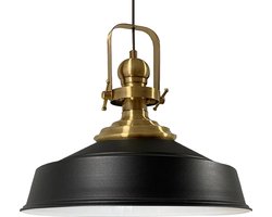 Bamyum Hanglamp Industrieel Metaal, Zwart Vintage Lamp
