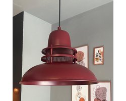 Bamyum Industriële Vintage Hanglamp Ø34 cm Rood