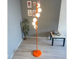 Bamyum Moderne Decoratieve Metalen Oranje Vloerlamp