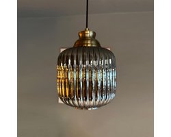 Bamyum Mopa Glazen Enkele Kroonluchter Retro Gerookt Hanglamp