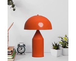 Bamyum Tafellamp I Lipeo I Tafellamp E27 Metaal Oranje Paddestoel Bureaulamp Paddestoellamp Bedlampje Tafellamp Paddestoellamp Verlichting