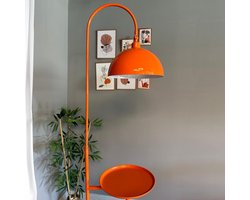 Bamyum Vloerlamp Moderne Metalen Vloerlamp Met E27, Oranje Verstelbare Lampenkap