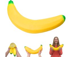 Banaan Squishy Groot, Banaan Stress Relief Toy, Ultrazacht Decompressiespeelgoed, Squeeze Antistress Speelgoed voor Volwassenen, Speelgoed voor Thuis en Kantoor