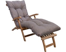 Bananair - Ligbedkussen - Tuinkussen - Zonnebed Kussen voor Tuin - Taupe - 185 x 60 x 15 cm
