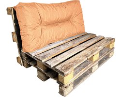 Bananair - Multifunctioneel palletkussen - Tuinkussen voor Palletbank - Geschikt als zit- en rugkussen - 120x60 cm - Oranje