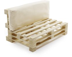 Bananair - Palletkussen - afneembare hoes - Waterbestendig rugkussen - Tuinkussen voor Palletbank - 120x40 cm - Beige