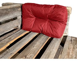 Bananair - Palletkussen - Tuinkussen voor Palletbank - Hoekkussen - 60x40 cm - Rood