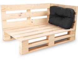 Bananair - Palletkussen - Tuinkussen voor Palletbank - Hoekkussen - 60x40 cm - Zwart