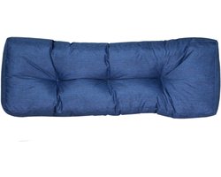 Bananair - Palletkussen - Tuinkussen voor Palletbank - Rugkussen - 120x40x15 cm - Blauw