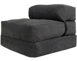 Bananair - Slaapstoel eenpersoons - Afneembare hoes - Slaapbank - Logeerbed - Ribfluweel - 70x190 cm