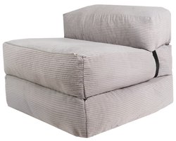 Bananair - Slaapstoel eenpersoons - Afneembare hoes - Slaapbank - Logeerbed - Ribfluweel - 70x190 cm