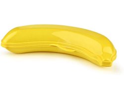 Bananen Bewaarbak – Geel – Kunststof – Bananen Trommel – Voor Versheid en Bescherming - Broodtrommel - Banaan