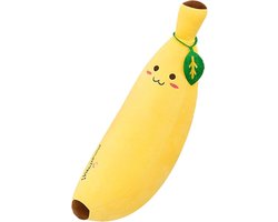 Bananen Kussen - Pluche Speelgoed - Decoratie en Cadeau - Zacht en Knuffelbaar - 50 cm - Geel