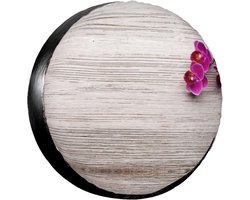 Bandenhoes Set - Reserveband Covers - Band Bescherming - Waterdicht Stofbestendig - Universeel 14-17 inch - Bloem Hout