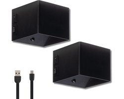 BandiO Wandlamp - Binnen - Oplaadbaar - Set van 2 stuks - Draadloos - 2700K - Met sensor