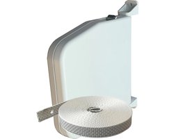 Bandopwinder met 5 meter rolluikband 14 mm-Kleur; wit
