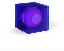 BaNG LOP Big Lamp - Design Tafellamp - Acryl - Paars/Blauw - Space Age Design - Vierkant - Mid Century Modern Stijl
