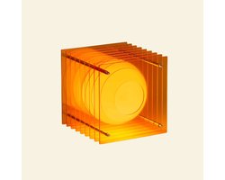 BaNG LOP - Design Lamp - Oranje - Acryl - Retro Space Age Tafellamp - Mid Century Modern Interieur