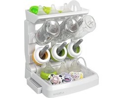 Bangosa Baby Flessen Droogrek – Droogrek Flessen Baby met Opvangbak – Ruimte voor 6 Babyflessen, Spenen en Accessoires – BPA-vrij – Small