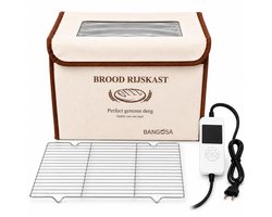 Bangosa Rijskast voor Brood – Elektrische Broodrijskast met Timer – Opvouwbare Fermentatiebox voor Zuurdesem, Brooddeeg en Yoghurt