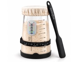 Bangosa Zuurdesem Starter Set - Zuurdesem Pot - Sourdough Starter Kit - Fermentatieglas - Zuurdesemglas - 1200ml