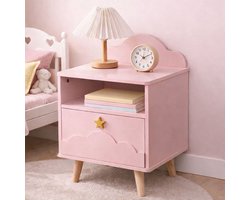 Baninni Cloudy Nachtkastje - Roze - 55x35x35 cm