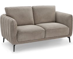 Bank 2-Zits - Beige Stof - 158x85x85cm - Zithoogte 46cm - Selena - Giga Meubel