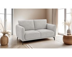 Bank 2-Zits - Grijs Stof - 158x85x85cm - Zithoogte 46cm - Selena - Giga Meubel