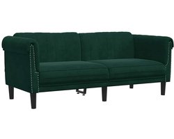 Bank 2-zits | Tweezitsbank | 2-zitsbank fluweel donkergroen