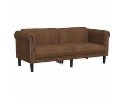 Bank 2-zits | Tweezitsbank | 2-zitsbank kunstsuède bruin