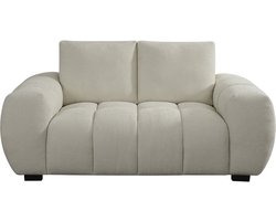 Bank bankstel chenille stoffen meubel "Cambon" - 2 zits - Beige - lichtbruin