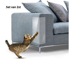 Bank beschermer tegen krabschade van katten en honden 45*15CM – anti krab nagels en bijt bescherming meubilair – voorkomt bijtschade en krabben aan meubels en interieur – transparant protector 2 stuks