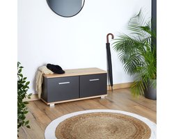 Bank BILBAO - Artisan eiken / Kosmos grijs