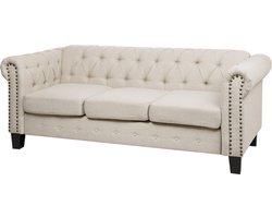 Bank CHESTERFIELD Stof Beige 3-zitter