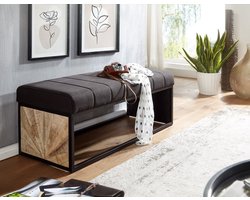 Bank Echt Leer - Chesterfield Bank - Design Halbank - Bruin - Comfortabele Zit - Massief Houten Poten - Handgemaakt