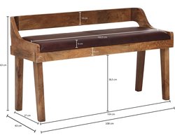 Bank Echt Leer - Gestoffeerde Bank - Lederen Bedbank - Bruin - Modern en Duurzaam - Handgemaakt en Comfortabel
