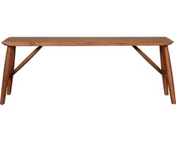 Bank Eston - Teakhout - Naturel/Bruin - 120x45x33 cm (BxHxD) - Houten Eetkamerbank - Gemonteerd