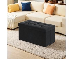 Bank – Met Opbergruimte – Fluweel – 38 x 76 x 38 cm – Chique en Functioneel