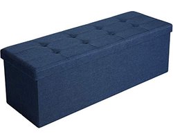 Bank - Opbergbank - Halbank - Zitbank - 110 x 38 x 38 cm - Blauw