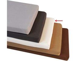 Bank Patio Pad Tuin Bank Kussens, pallet kussens Zitkussen Withties, Indoor Outdoor Tatami Vloerkussen Voor Patio Keuken Banken Waterbestendig Materiaal-Rijst Wit 100* 40*5cm (39*16*2"