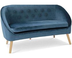 Bank van velours, Sonia, blauw