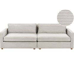 Bank VINSTRA Corduroy Lichtgrijs 3-zitter