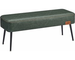 Bank – Voetenbank – Stalen poten – Kunstleer – Groen