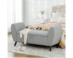 Bankbed - Comfortabel - Opbergruimte - Lichtgrijs