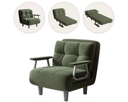 Bankbed – Slaapbank – Bedbank – Loveseat – Sofa – Corduroy Bekleding – Inklapbaar Met Zilveren Armleuningen – Compact 60x77x50 cm – Comfortabel Voor Lang Zitten
