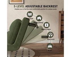 Bankbed – Slaapbank – Bedbank – Loveseat – Sofa – Corduroy Bekleding – Inklapbaar Met Zilveren Armleuningen – Compact 60x77x50 cm – Comfortabel Voor Lang Zitten
