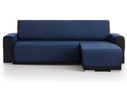 Bankbeschermer Duo Chaise Longue Blauw Rechts - 240cm breed - Bankhoes van zacht microvezel voor optimaal comfort - Bescherm hoes voor hoekbanken