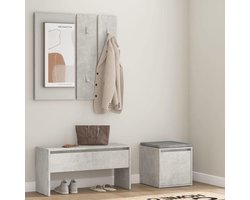 Banken, Opslag & Entree Banken, Hal Meubelset Beton Grijs Engineered Hout
