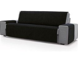 Bankhoes 2-zitsbank - 115 x 220 cm - zwart - zacht - 100% Made in Spain hoekbank overtrek