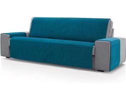 Bankhoes 3-zitsbank 160x220 cm - sofasprei - zacht - blauw - 100% made in Spanje hoekbank overtrek
